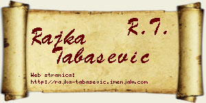 Rajka Tabašević vizit kartica